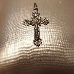 Filagree Crucifix Sterling Silver Pendant